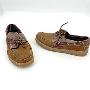 Rockport Boat Mens Shoes 9W Nautical Preppy Fisherman Y2K Dadcore Loafer Brown
